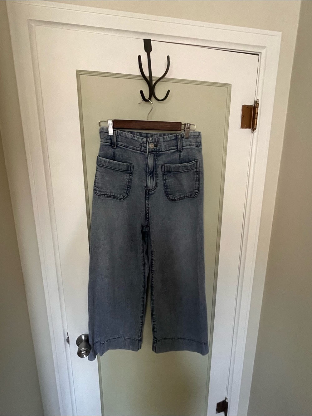LC Lauren Conrad Washed Gray Wide-Leg Jeans